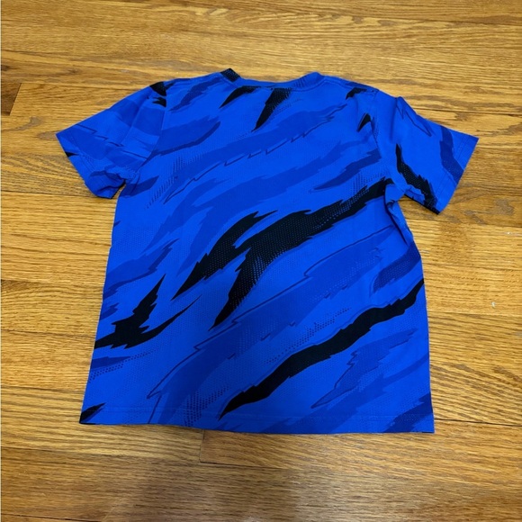 Adidas Kids Blue Graphic T-Shirt Size 6 - Picture 3 of 3